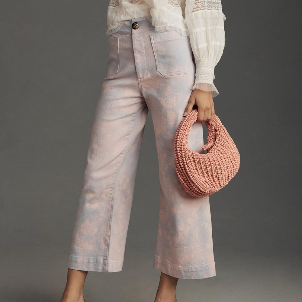 💗NWT💗 Anthropologie Colette Denim Cropped Wide Leg by Maeve